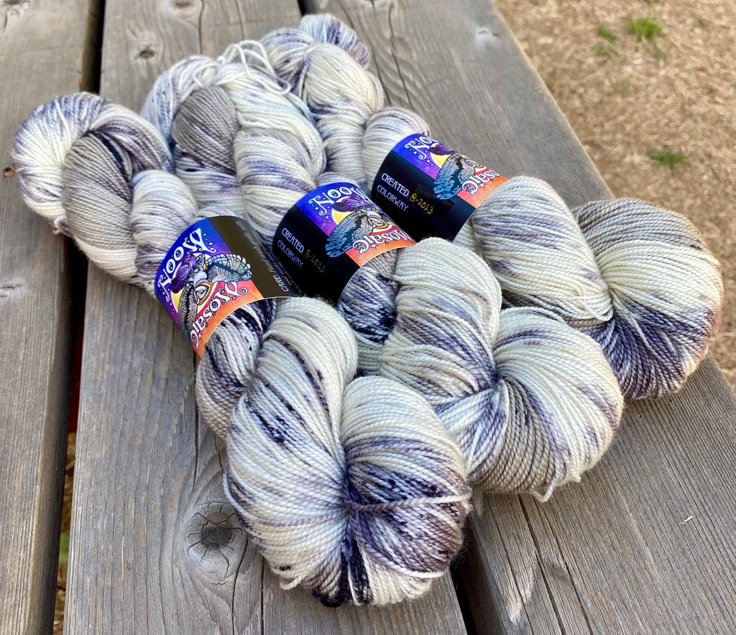 Merino Silk Fingering - Buckbeak Sprinkle Dye  *LIMITED EDITION*