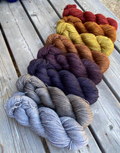 Madrone DK-- Campfire Gradient set of Eight 4 oz skeins