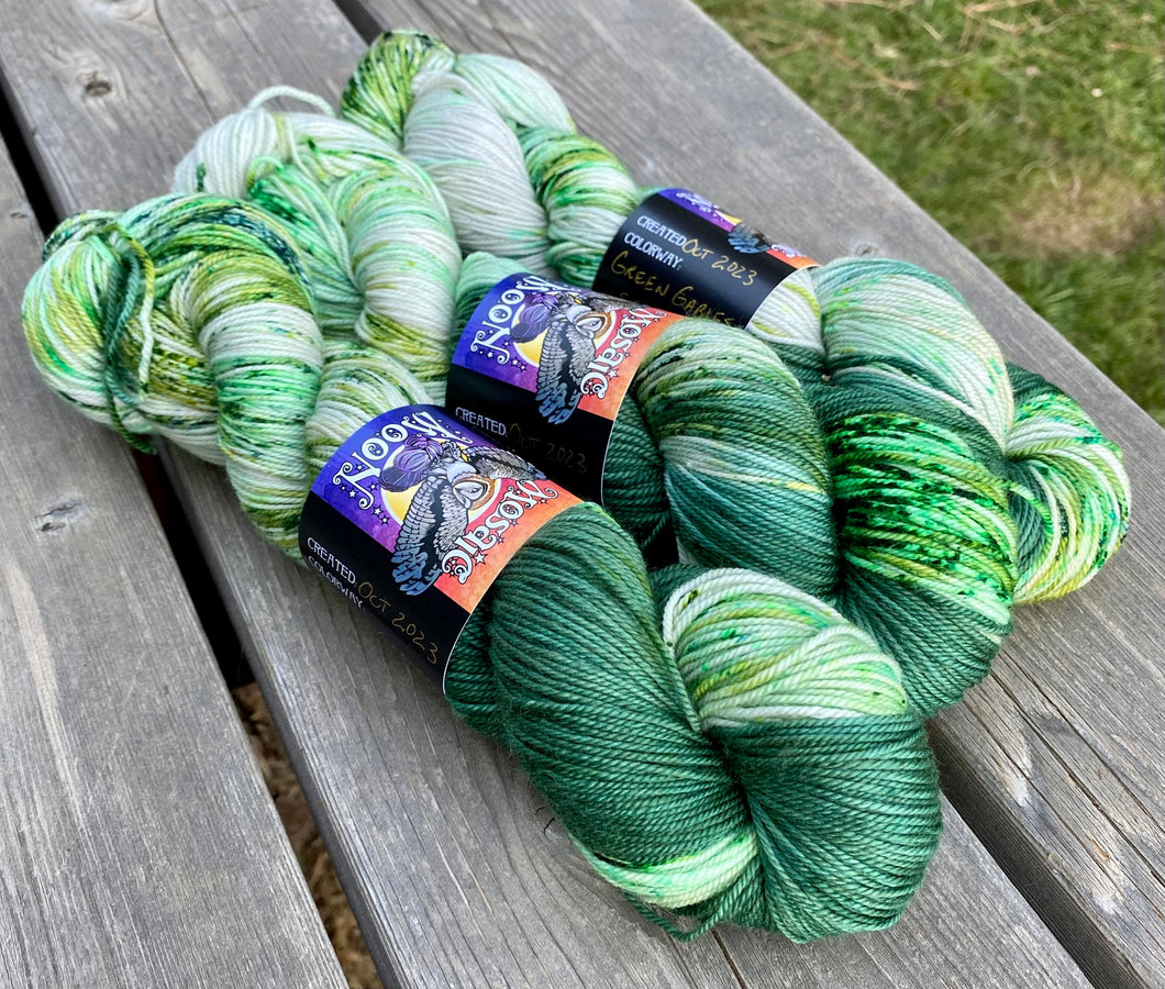 Birch Fingering- Green Gables Sprinkle Dye