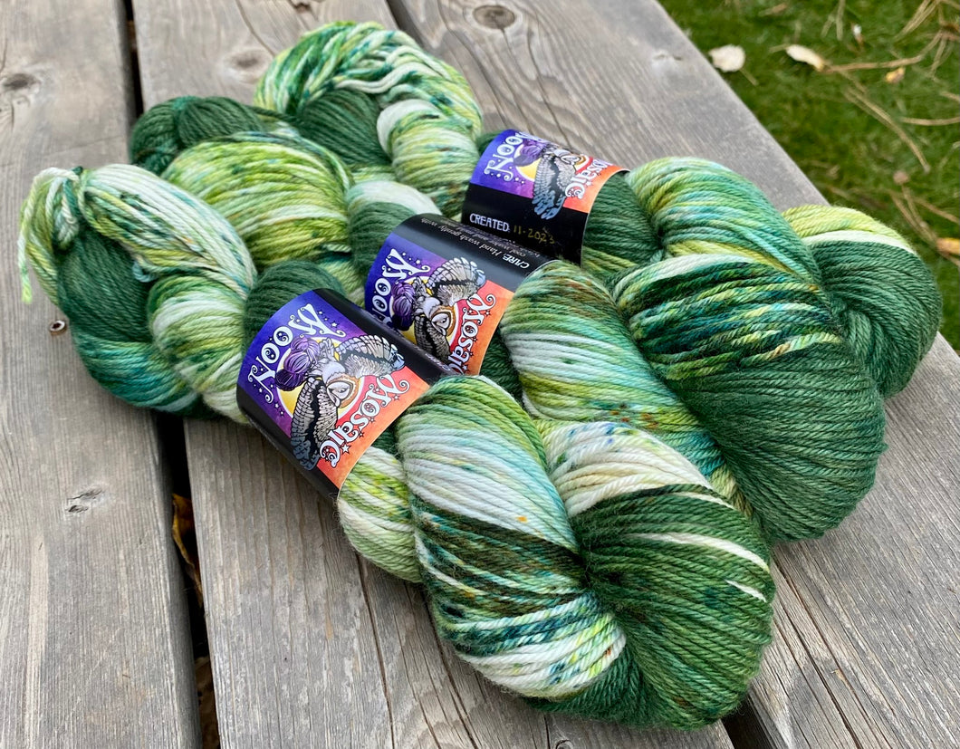 Dryad Organic Worsted - Green Gables Sprinkle Dye