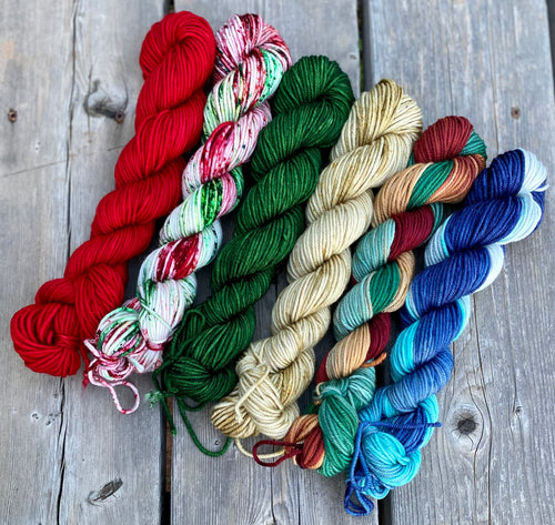 Willow Aran - Holiday Colors 2 oz Mini Skein Sets