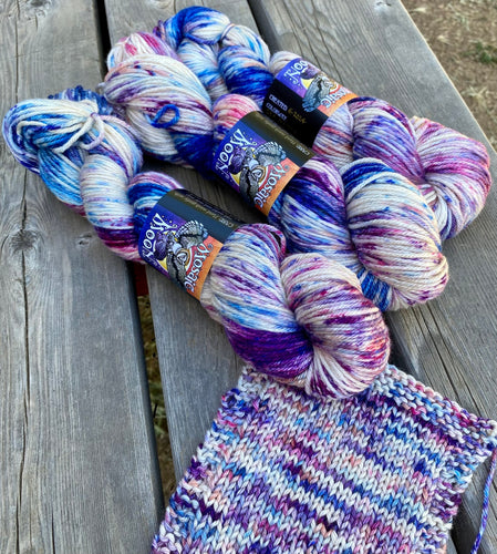 Elderberry Worsted - Sea Nymph Sprinkle Dye