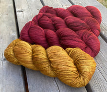 Gryffindor House Dryad Organic Worsted LAST ONE! -- Harry Potter House Inspired Colors Scarf Kits!