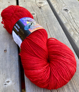 Birch Medium Twist Fingering — Winter Rose Colorway and Red Semisolid 2-Skein Set. 10% OFF!