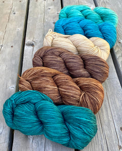 Birch Medium Twist Fingering — Global Tones Gradient Set of (6) 4 oz skeins. 10% OFF!