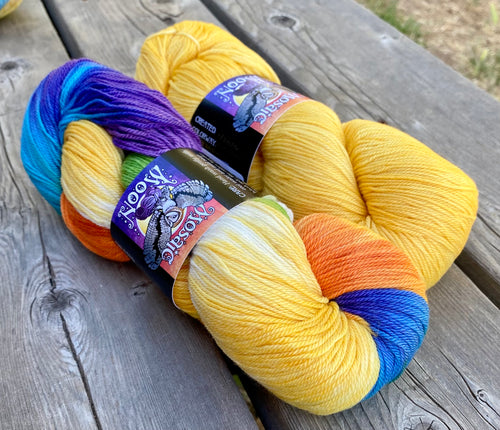 Birch Medium Twist Fingering — Selah Colorway and Yellow Semisolid 2-Skein Set. 10% OFF!