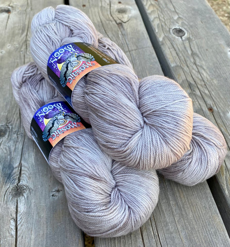 Birch Medium Twist Fingering — Grey #1  Semisolid. 10% OFF!