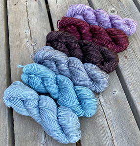 Birch Medium Twist Fingering — Lodissa Gradient set of (6) 2 oz skeins. 10% OFF!