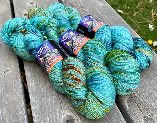 Willow Fingering- Kingfisher Sprinkle Dye