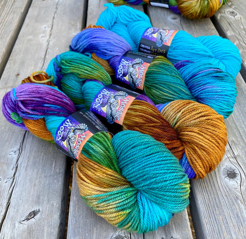 Juniper DK - Morning Dew Colorway and Turquoise Semisolid