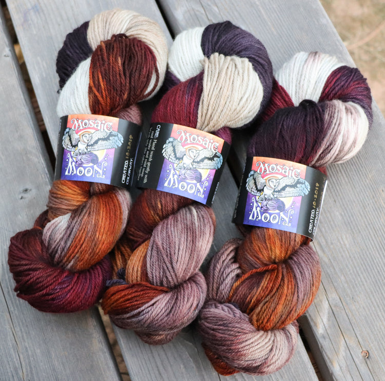 Dryad Organic Worsted - Deep Mauve Semisolid
