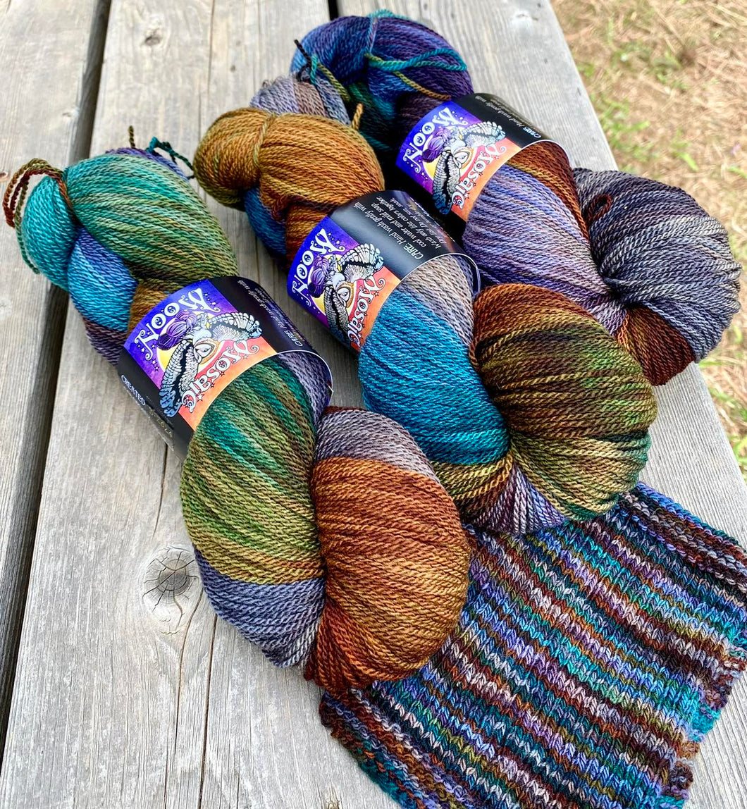 Meadowsweet Fingering - Subterranean Rainbow Colorway