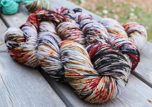 Laurel Nylon Fingering - Smaug Sprinkle Dye