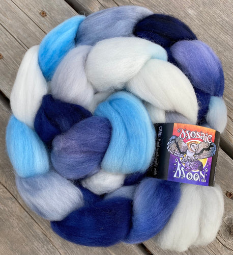 Dryad Roving - Penguins with Navy Colorway